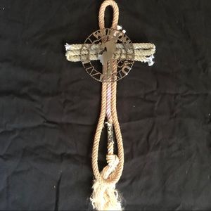 Cowgirl In Twine’d Western Cowboy Lariat Cross